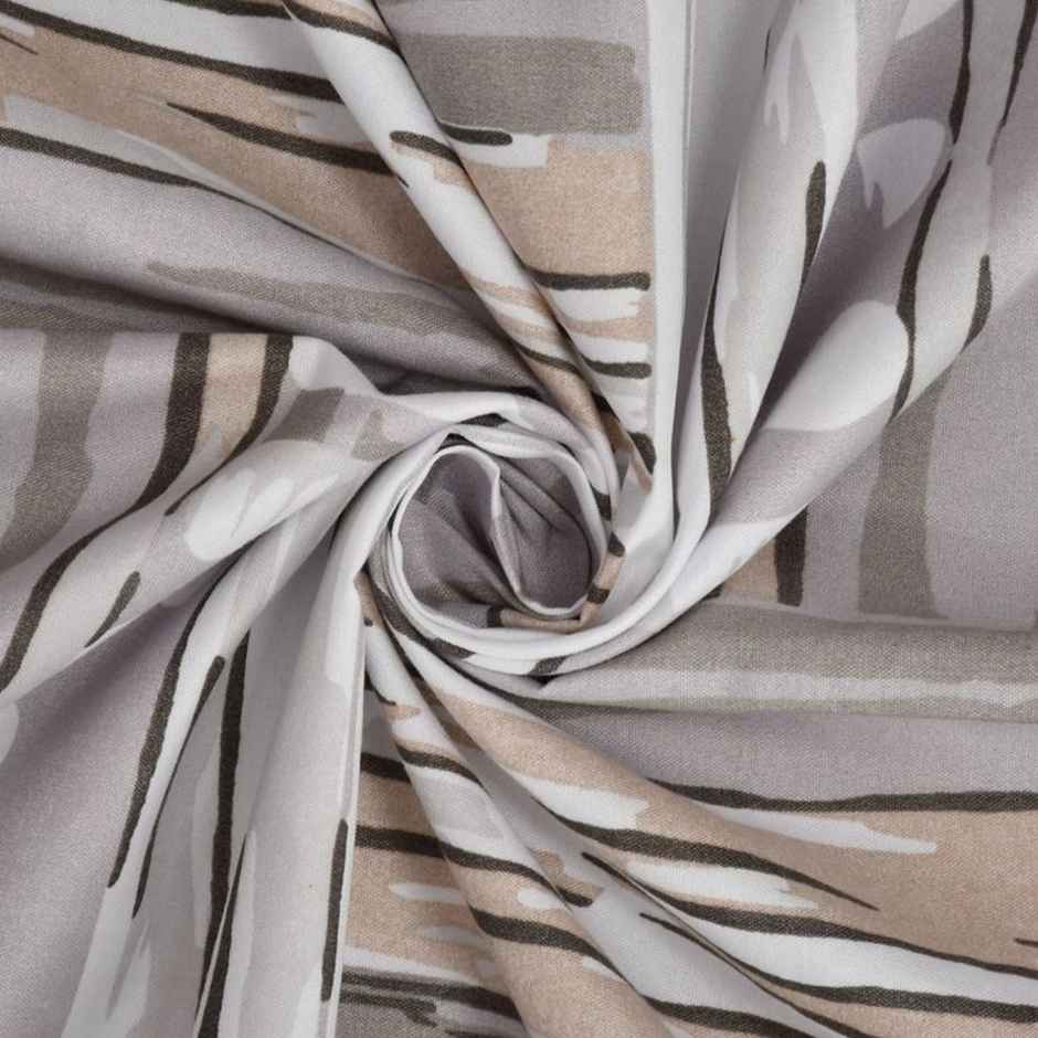 Florida Cotton King Size Bedsheet with 2 Pillow Covers for Double Bed, 240x270 Cm White