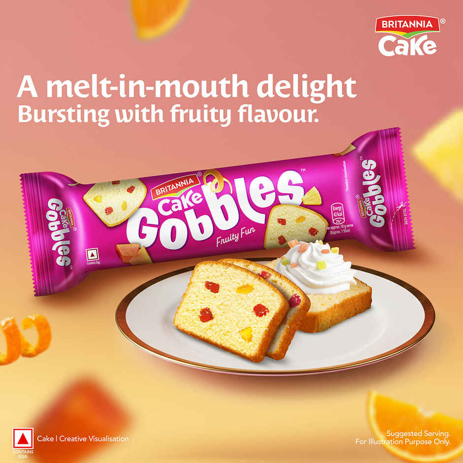 Britannia Gobbles Bar Cake - Fruity Fun Combo