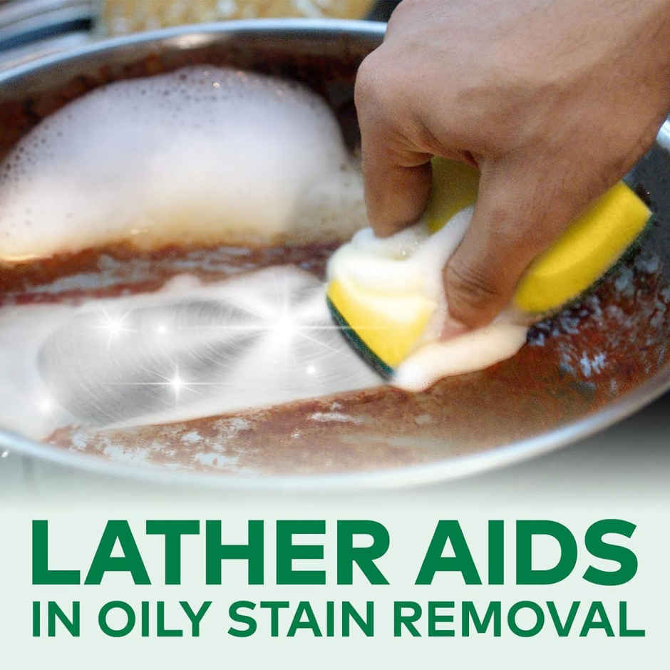 Pril Lime Dishwash Liquid Pouch(2l) & Scotch-Brite Scrub Sponge (Pack Of 3)(1pc) Combo 