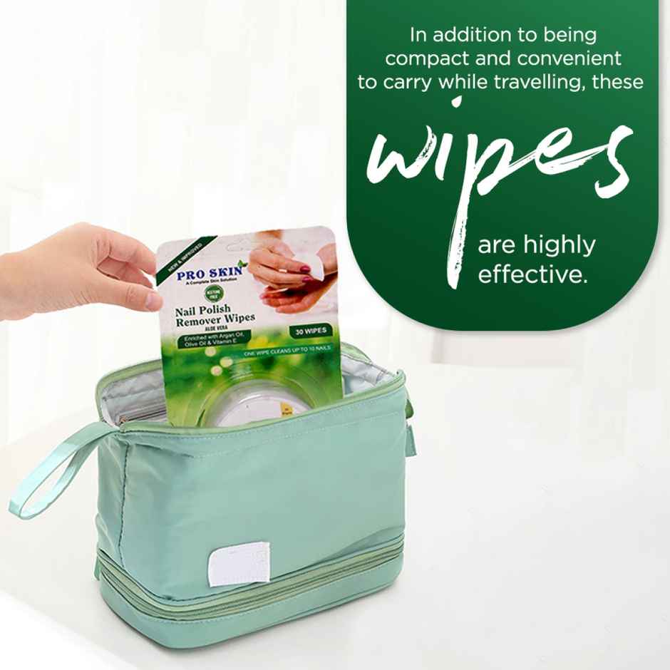 Pro Skin Nail Polish Remover Wipes - Aloevera, 30 wipes