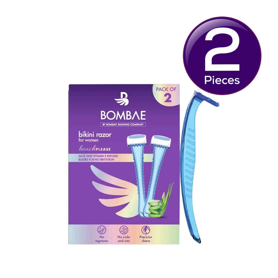 Bombae Bikini Line Hair Removal Razor For Women Safe And Clean (Pack Of 2) Combo