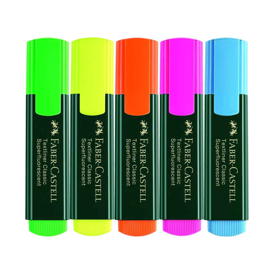 Faber-Castell Text Liner Pen Assorted Set Of 5