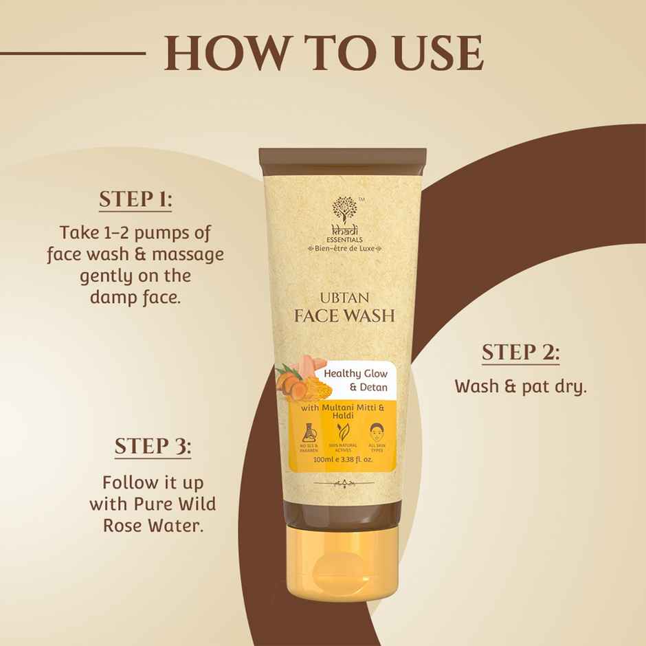 Khadi Essentials Ubtan Face Wash Brightens & Detans Skin | Reduces Breakouts