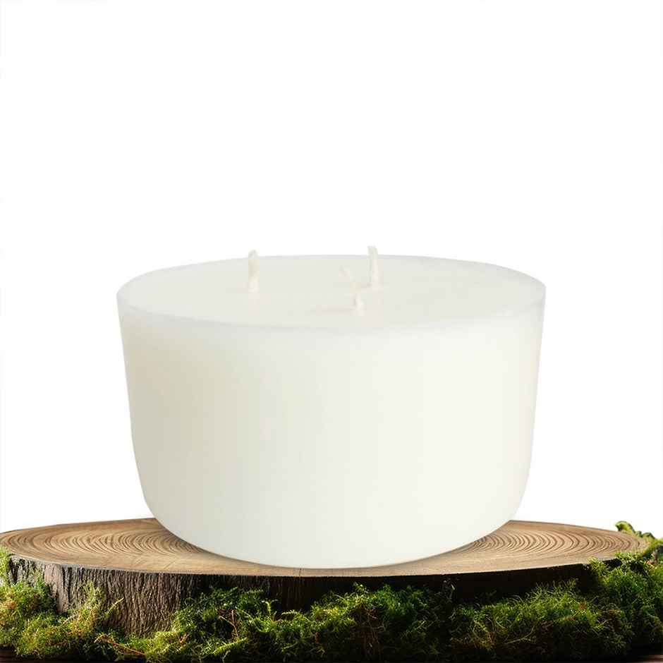 EKAM Mahogany Scented 3 Wick Soy Wax Candle Refill | 256 g | 35 Hour Burn Time