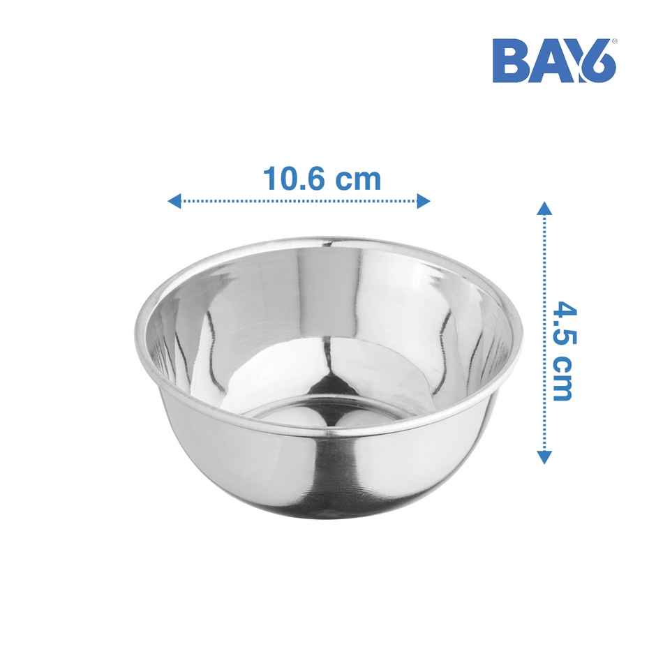 BAY6 Steel Veg /Curry Bowl 6 Inch - (4pc)