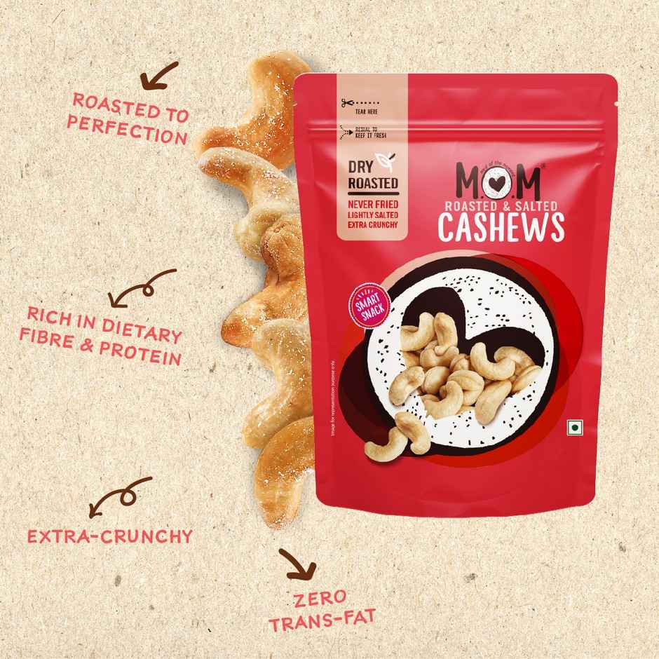 MOM Roasted & Salted Cashews | Crunchy & Nutty