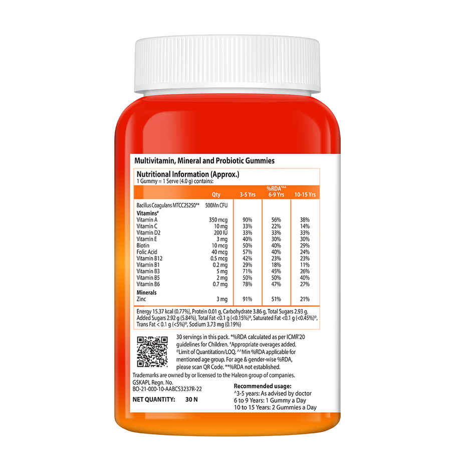 Centrum Kids Multivitamins - Zinc, Vit. B, C, D for Overall Growth & Immunity (30 Veg Gummies)