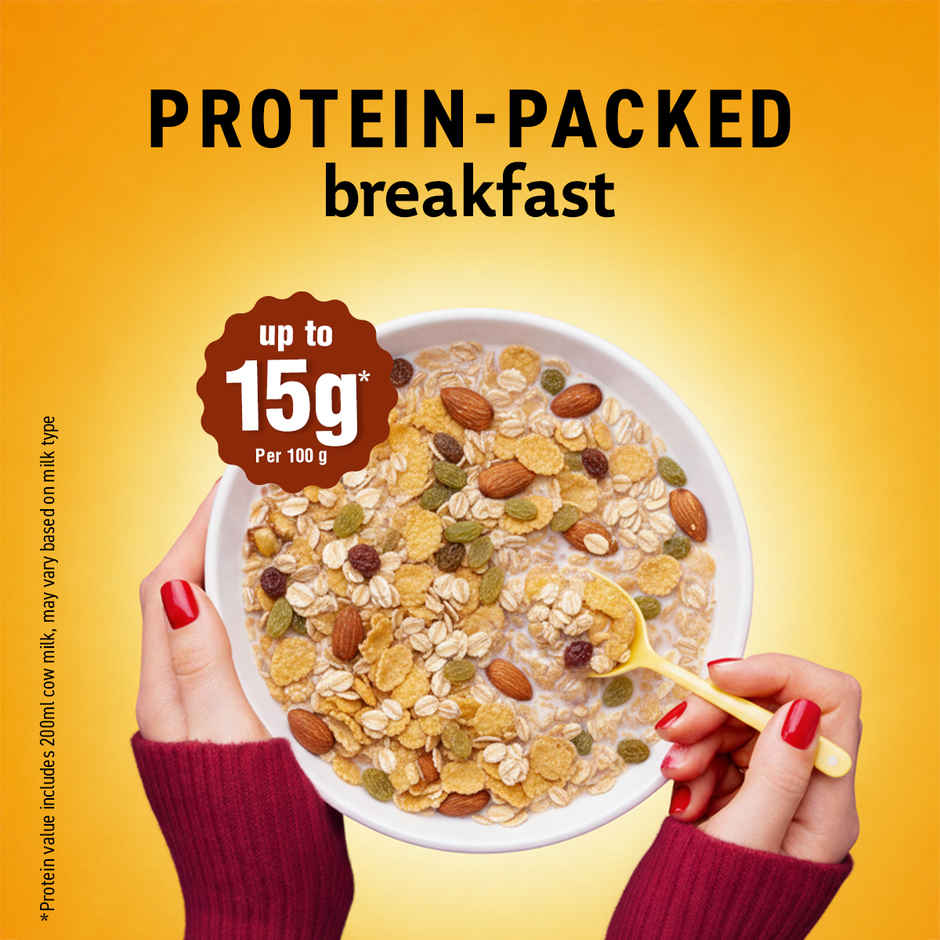 Bagrry's Crunchy Muesli with Almonds, Raisins & Honey(40% Oat Clusters)