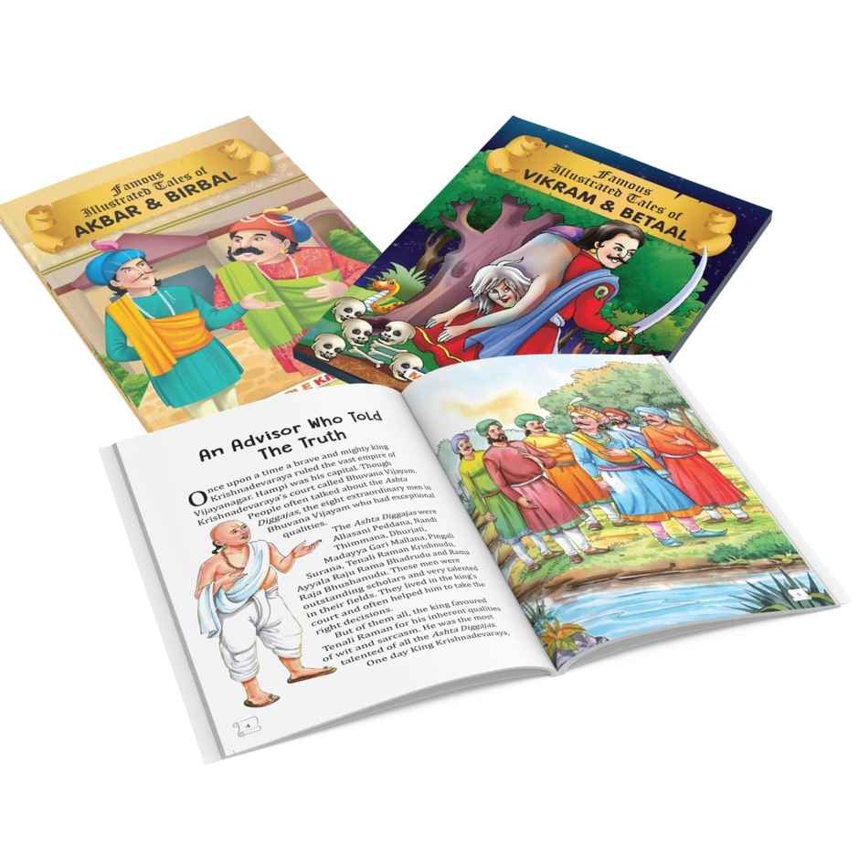 Illustrated Stories For Children | Set Of 3, Tenali Raman, Akbar Birbal | Vikram Betaal