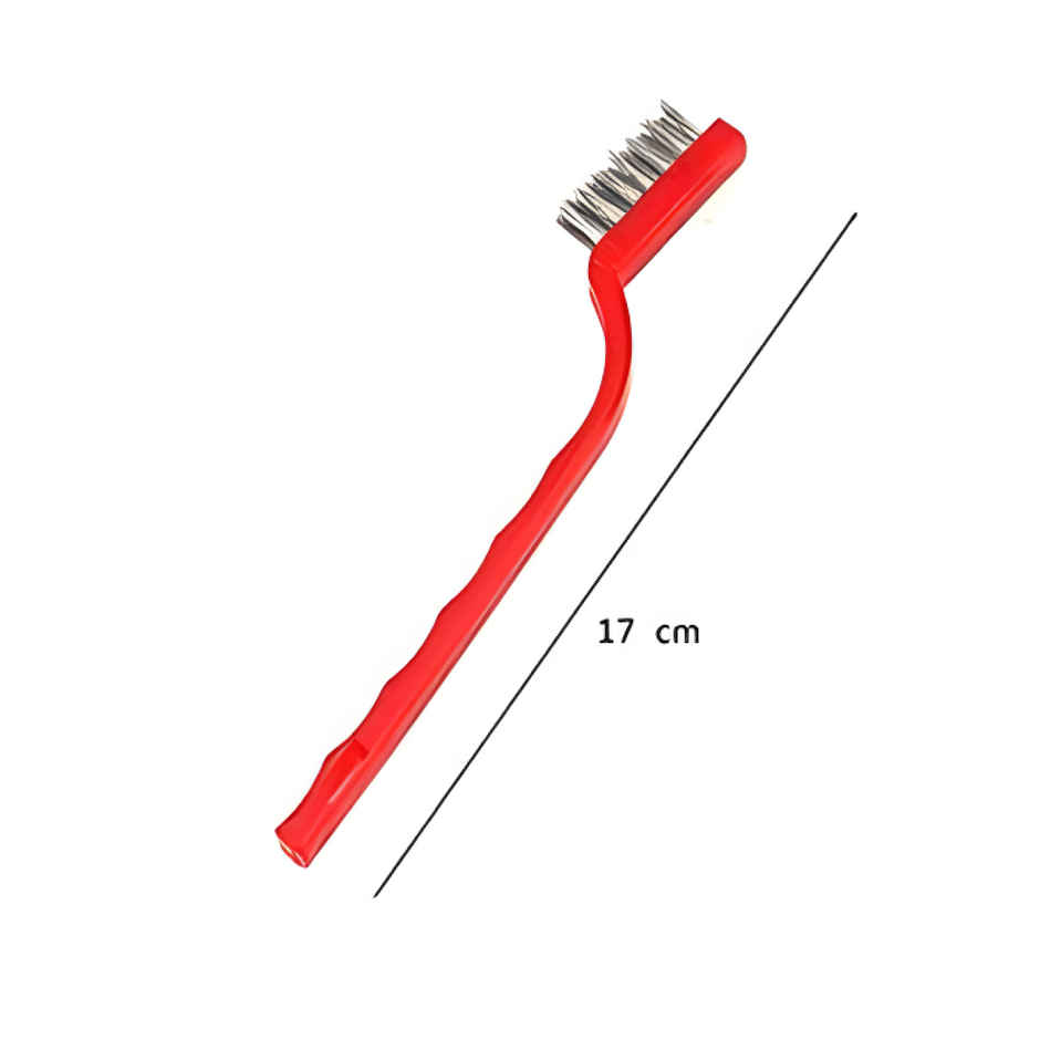 Gas Cleaning Mini Wire Brush With Brass Nylon Stainless Steel Bristles ( Pack Of 3 )