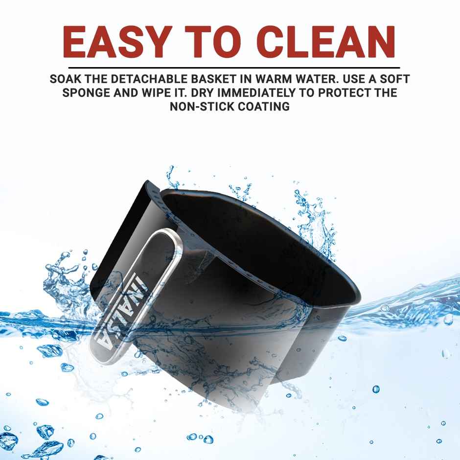 INALSA Air Fryer 1400 W Tasty Fry Digital 4.2 ltr with Air Crisp Technology,8 Preset & Digital