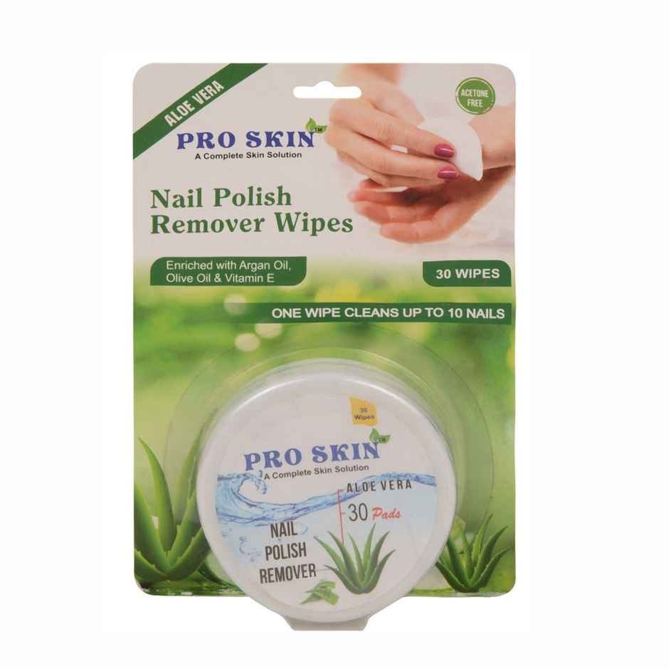 Pro Skin Nail Polish Remover Wipes - Aloevera, 30 wipes