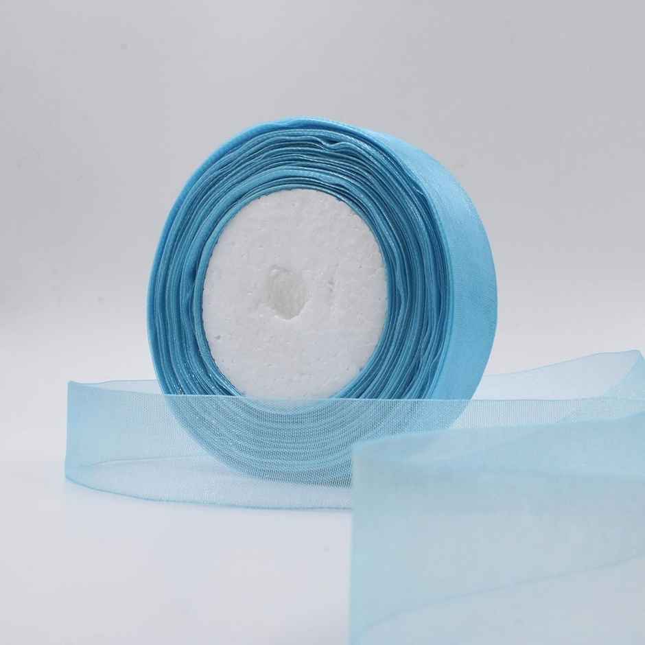 ABK Gift Ribbon Organza Role | 24 mm | 30 M | 1 Piece Roll (Colour May Vary)