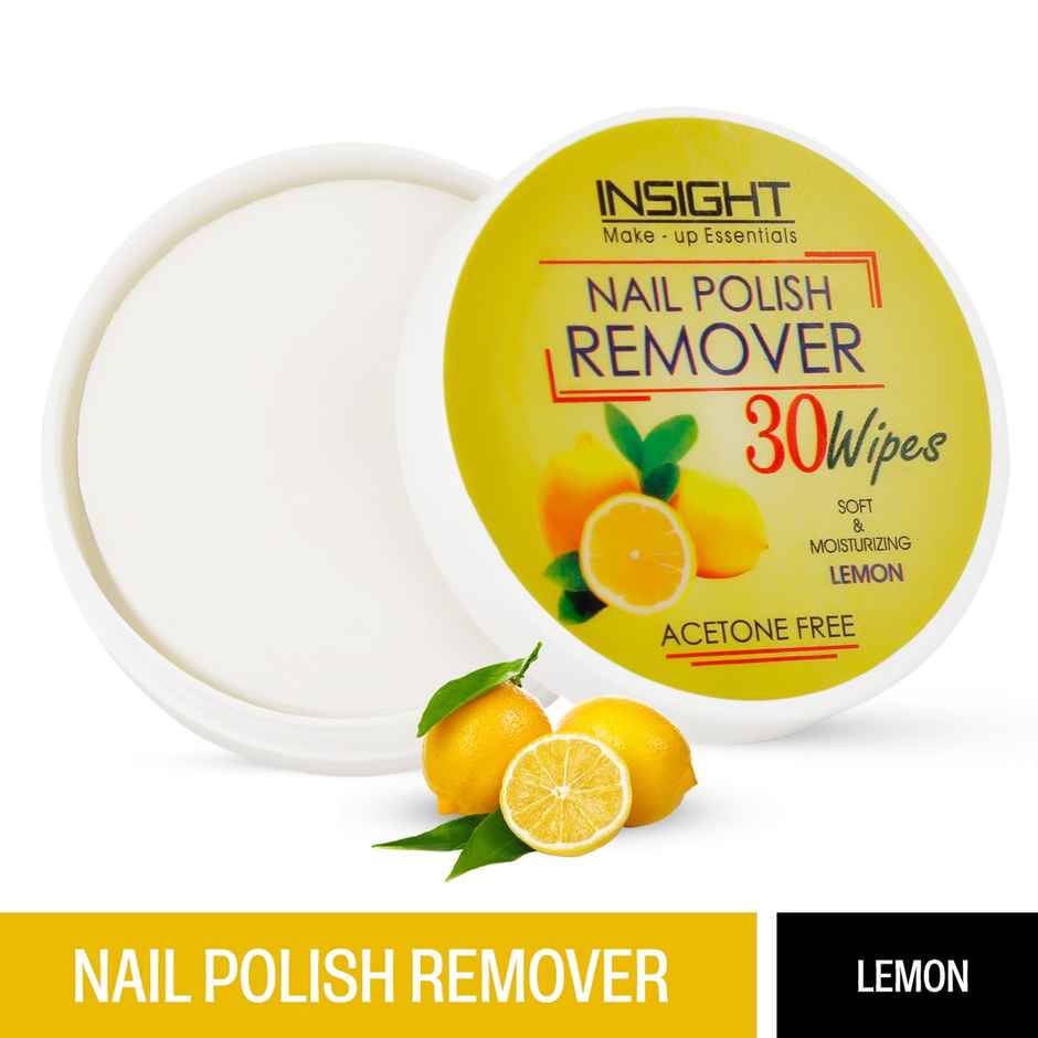 Insight Cosmetics Nail Polish Remover Wipes - Lemon