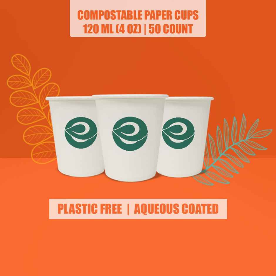 ECO SOUL 120 ml | 50 Count | Disposable Cup/Glass Combo