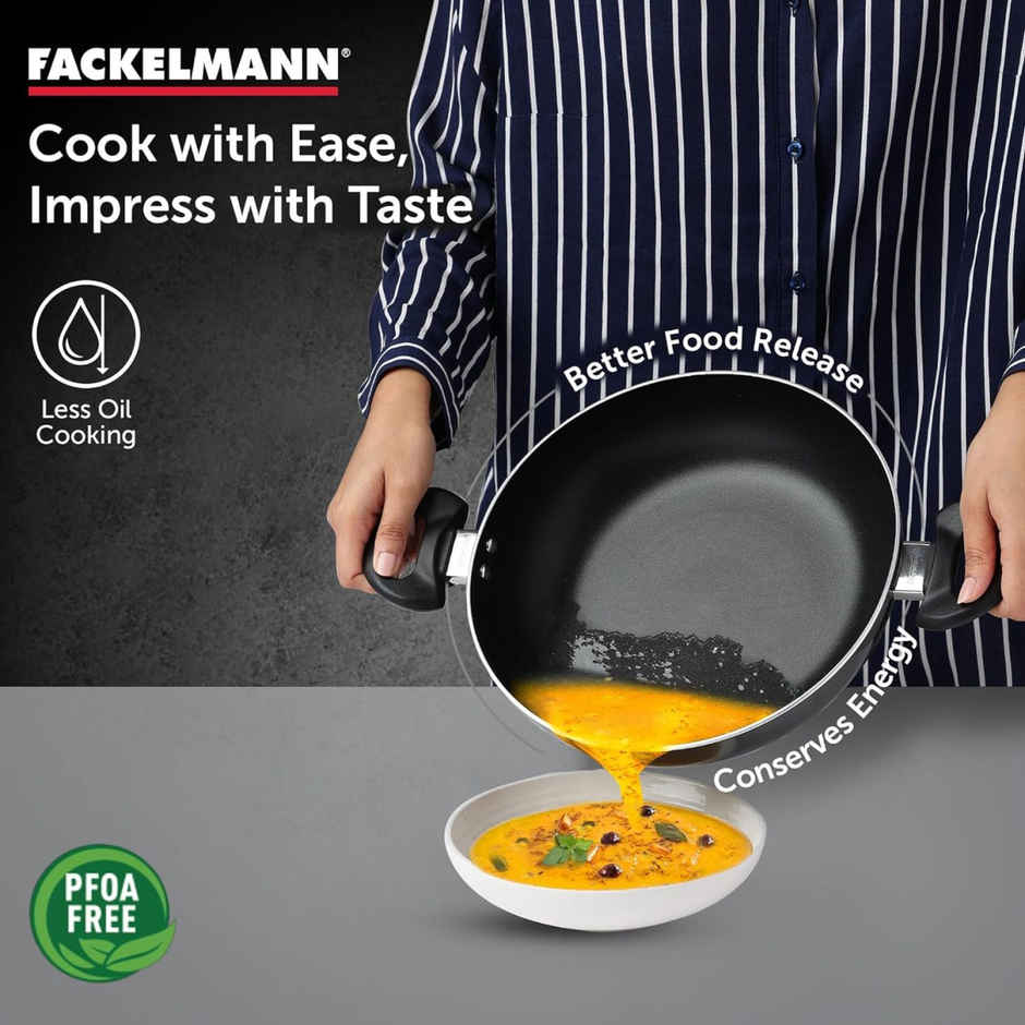 Fackelmann Quartz Nonstick Kadai With Lid