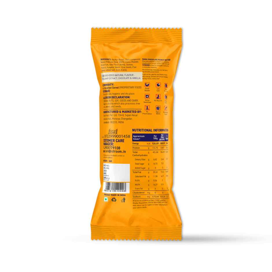 Stroom Dark Chocolate Peanut Butter Energy Bars Combo