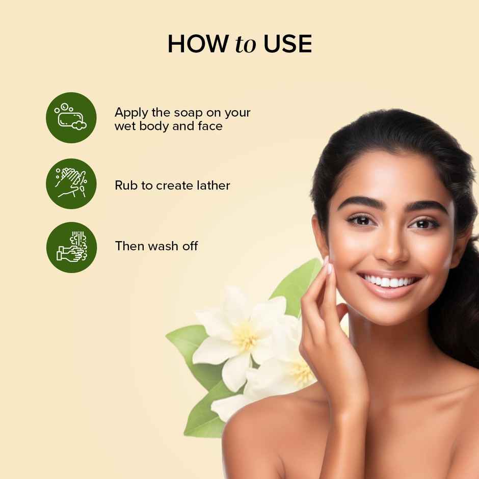 Khadi Natural Jasmine Handmade Soap Revitalizes Dull Skin