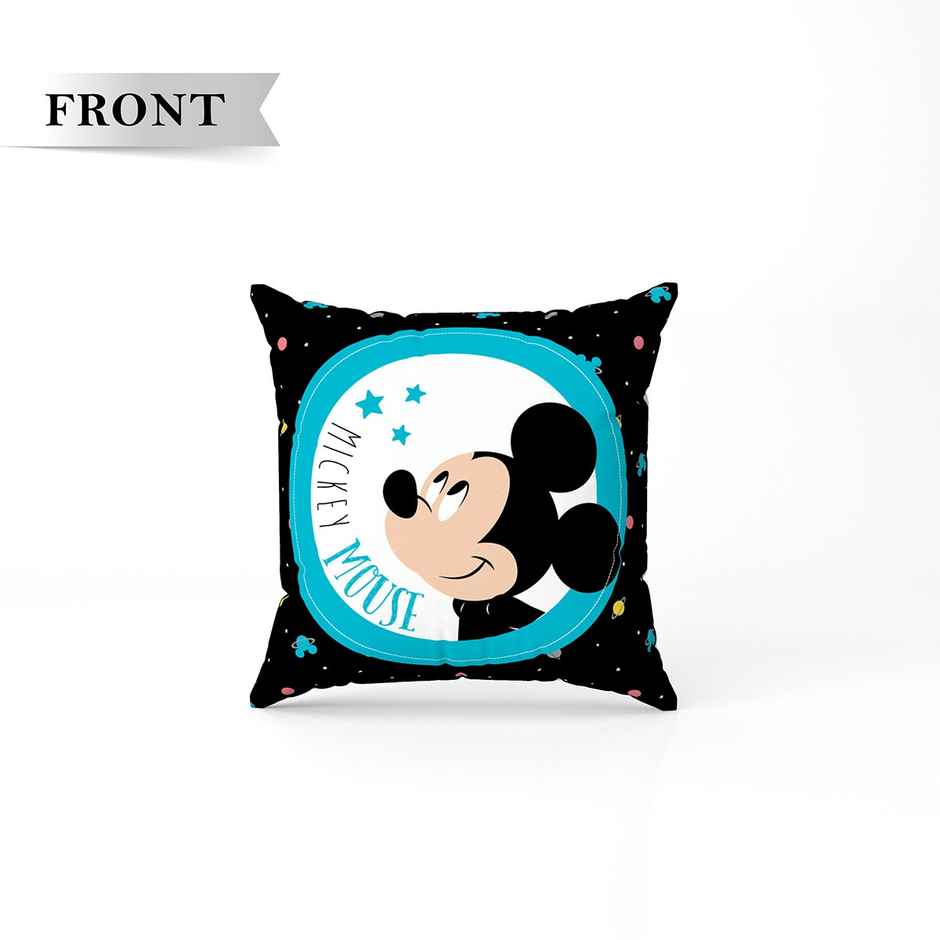 Sassoon Disney Mickey Mouse Reversible Printed Filled Cushion | Black