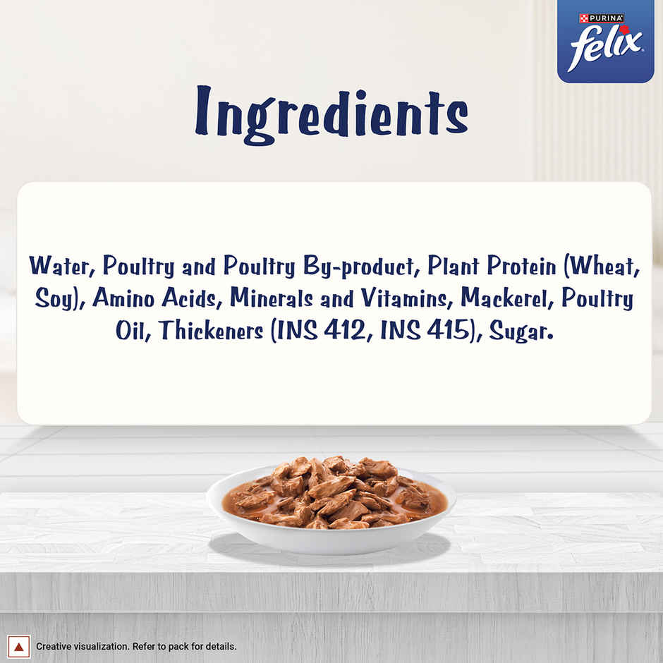 Purina Felix Gravy Lover, Meaty Mackerel Chunks