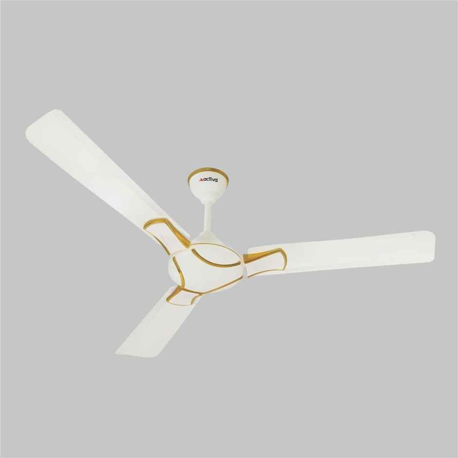 Activa High Speed Ceiling Fan,1200mm, 390 RPM, Anti DUST Coating,Pure Copper, Corolla Pearl Ivory