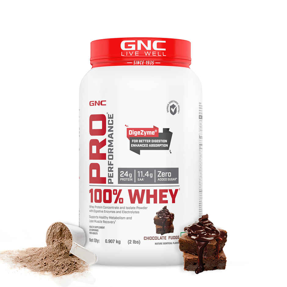 GNC Pro Performance Whey Protein Powder Chocolate Fudge