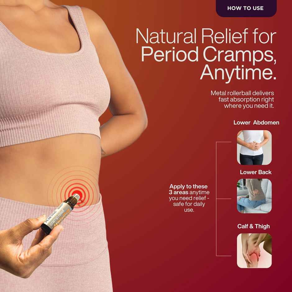 Puretive Cramp Relief Roll On for Period and Abdomen Cramp