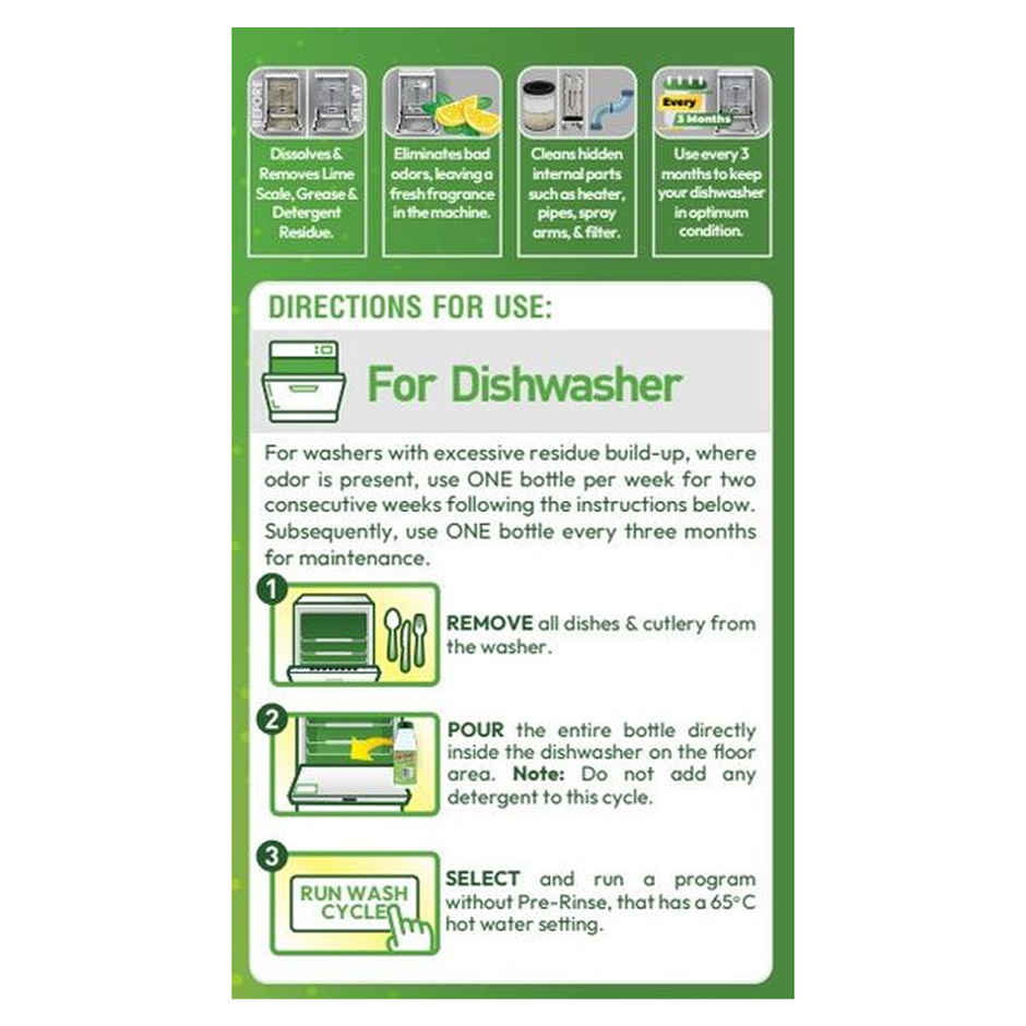 Fortune Dishwasher Cleaner & Descaler Liquid