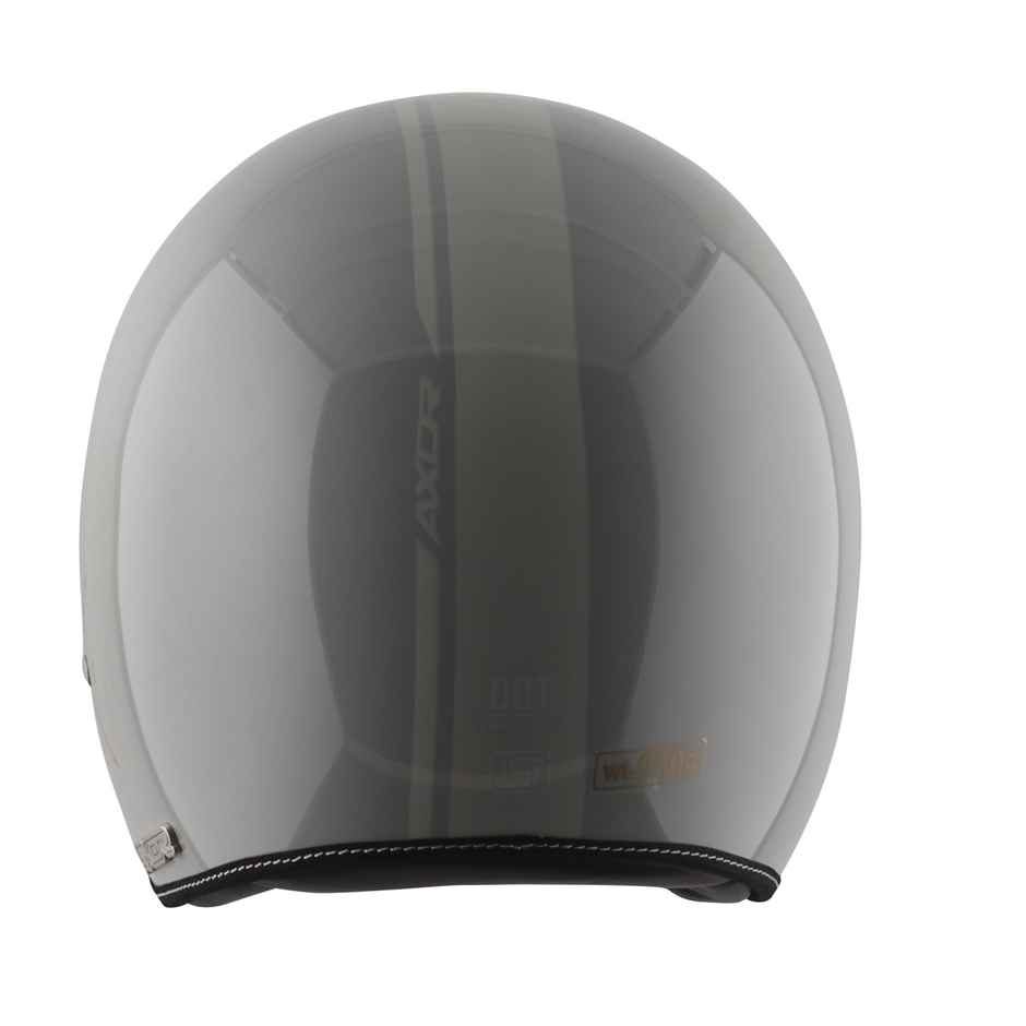 Axor Retro Jet Euro Globe Isi Ece And Dot Certified Open Face Helmet - Cool Grey Helmet - M