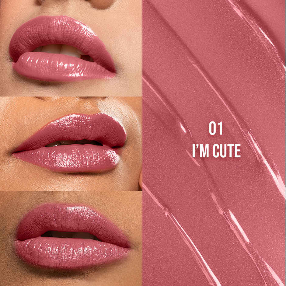 Staze 9to9 Gloss Lock 2-in-1 Liquid Lipstick Long stay lip Gloss 01 I'm Cute