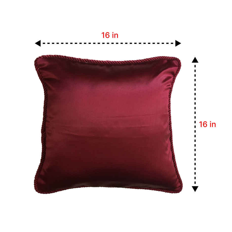 Lushomes Silk Cushion Covers - Purple | Boho Style | 16 x 16 inch