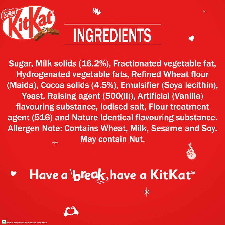 Kwality Wall'S Cornetto Double Chocolate Cone(105ml) & Nestle Kitkat Crispy & Creamy 4 Finger Chocolate Coated Wafer(38.5gms) Combo