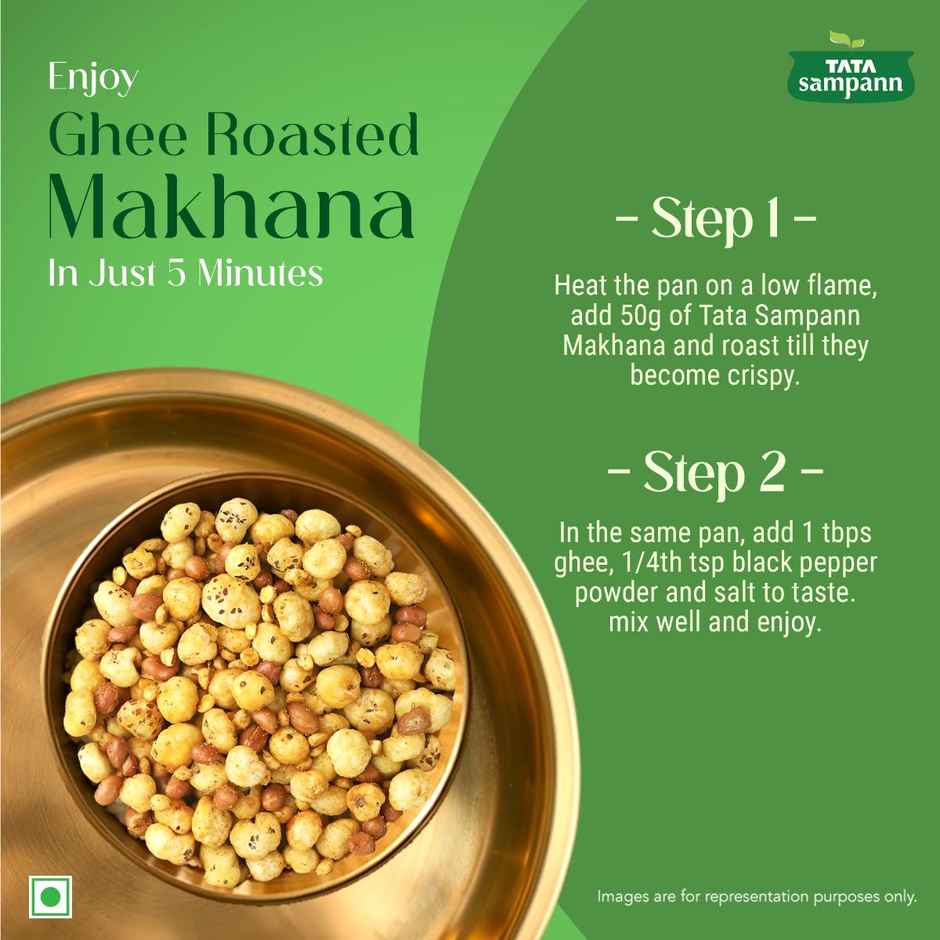 Tata Sampann High Protein Makhana | Foxnut | Phool Makhana for Prasadam | Truly Natural and Fat Free