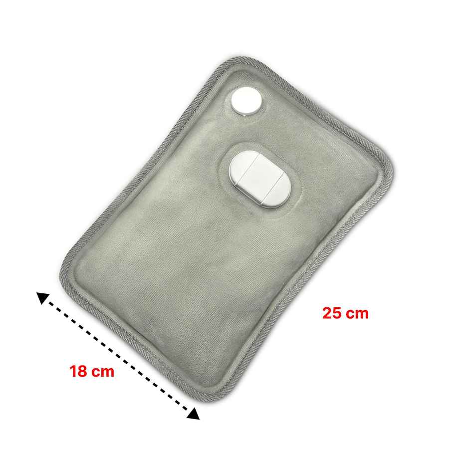 AGARO HB371 Hot Water Bag , Heating Bag for Pain Relief, Electric Heating Pad, 6 Layer PVC Fabric, Grey