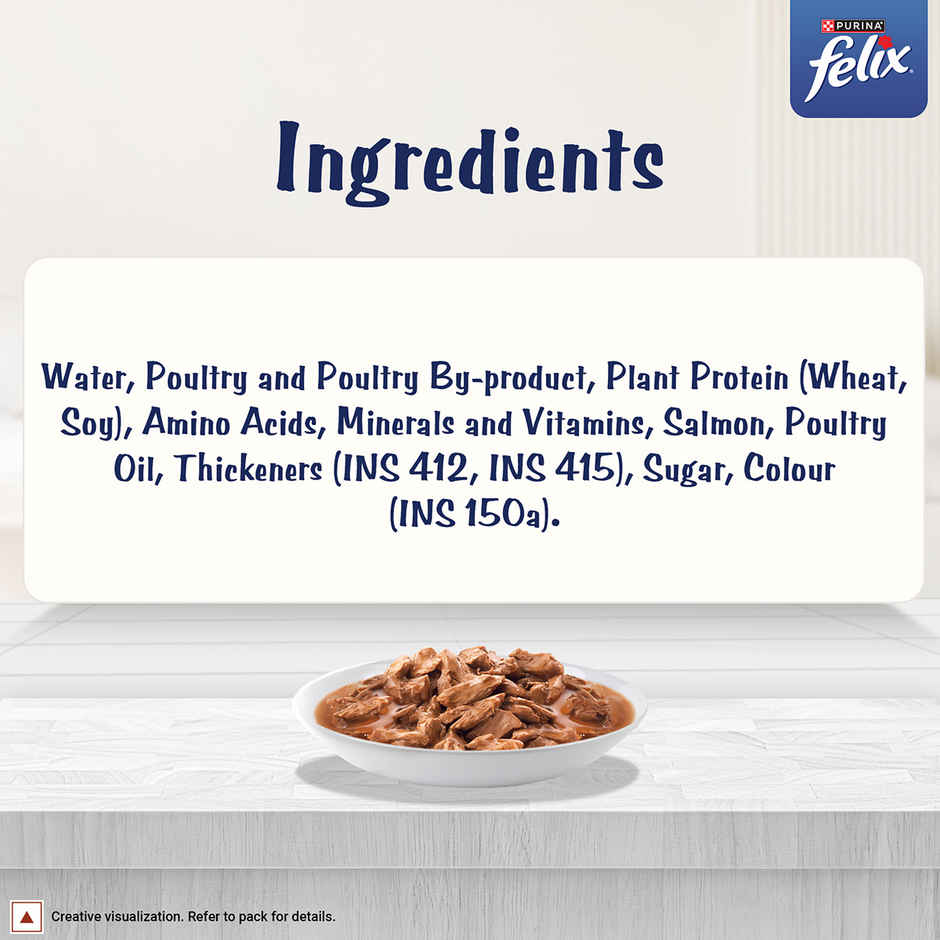 Purina Felix Gravy Lover, Meaty Salmon Chunks