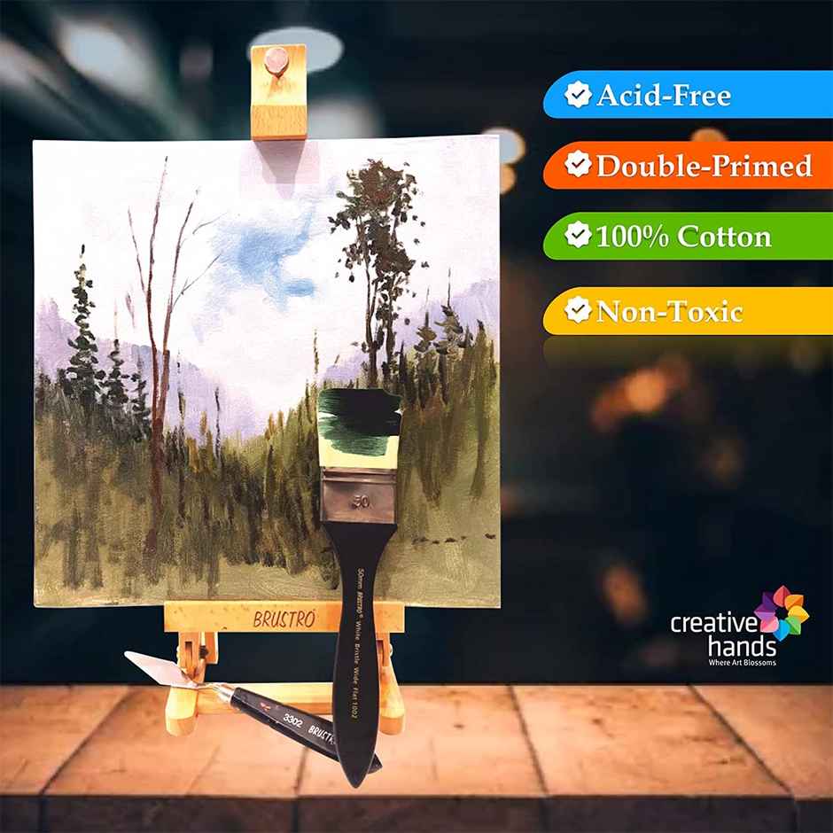 Brustro Canvas Board Medium Grain 8X10