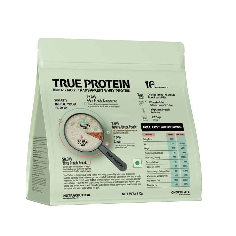 True Protein Made with Four Natural Ingredients Only | Natural Chocolate