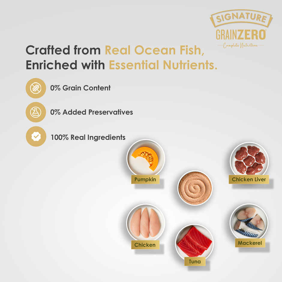 Signature Grain Zero Ocean Fish Mousse Adult Cat Wet Food