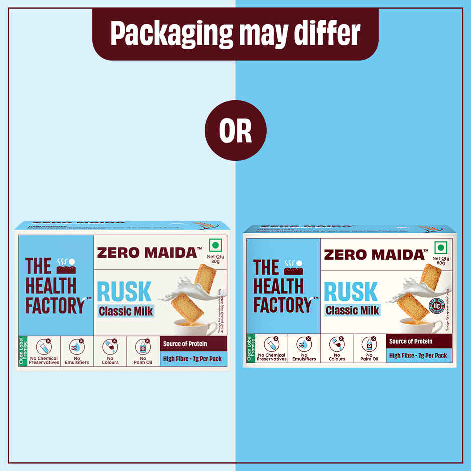 The Health Factory Zero Maida Rusk - Classic Milk Rusk
