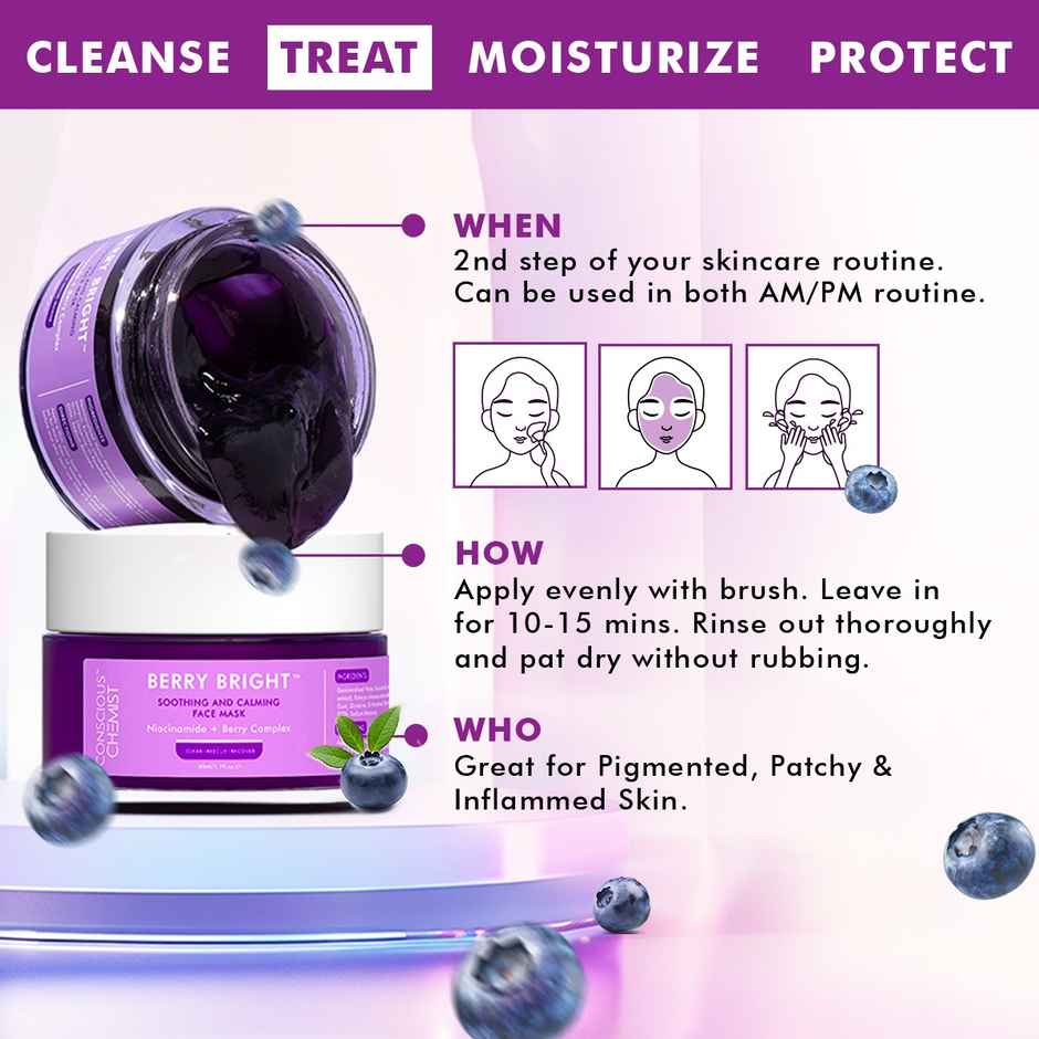 Conscious Chemist Pore Refining & Brightening Face Mask For Bright & Clear Skin With Niacinamide