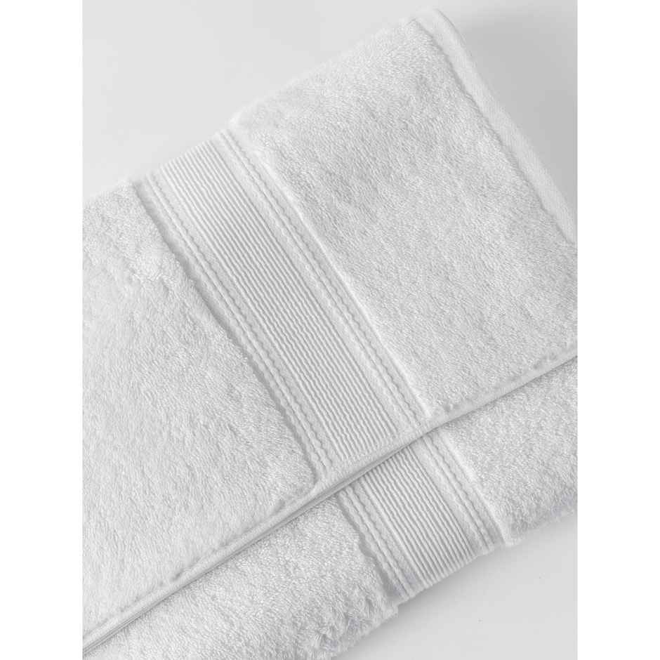 DDECOR Ecofriendly 70% Bamboo 30% Cotton Super Soft 650 GSM Solid Sustainable Bath Towel - White