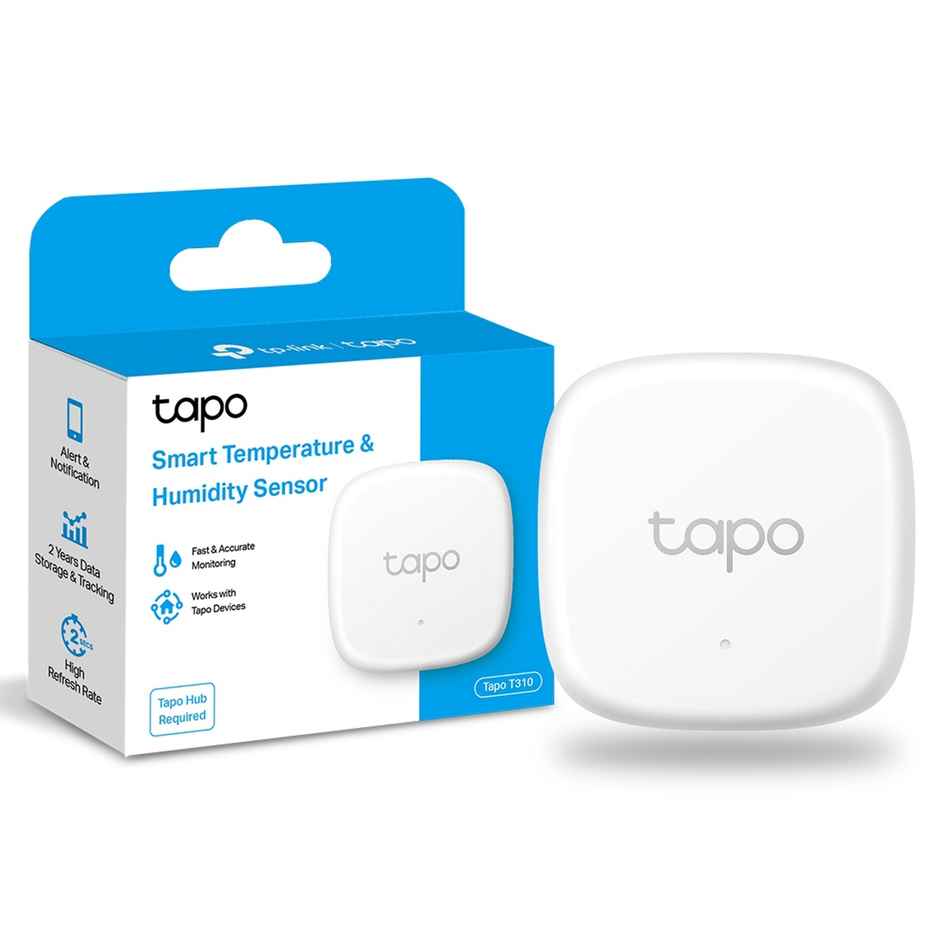 TP-Link Tapo T310 Smart Temperature & Humidity Sensor,Work With Alexa, Hub Required Separately