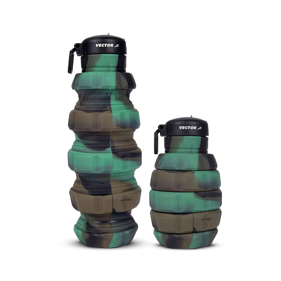 Vector X Flexible Portable Water Bottle | Flip Top Lid | Travel & Hiking | 500 ml