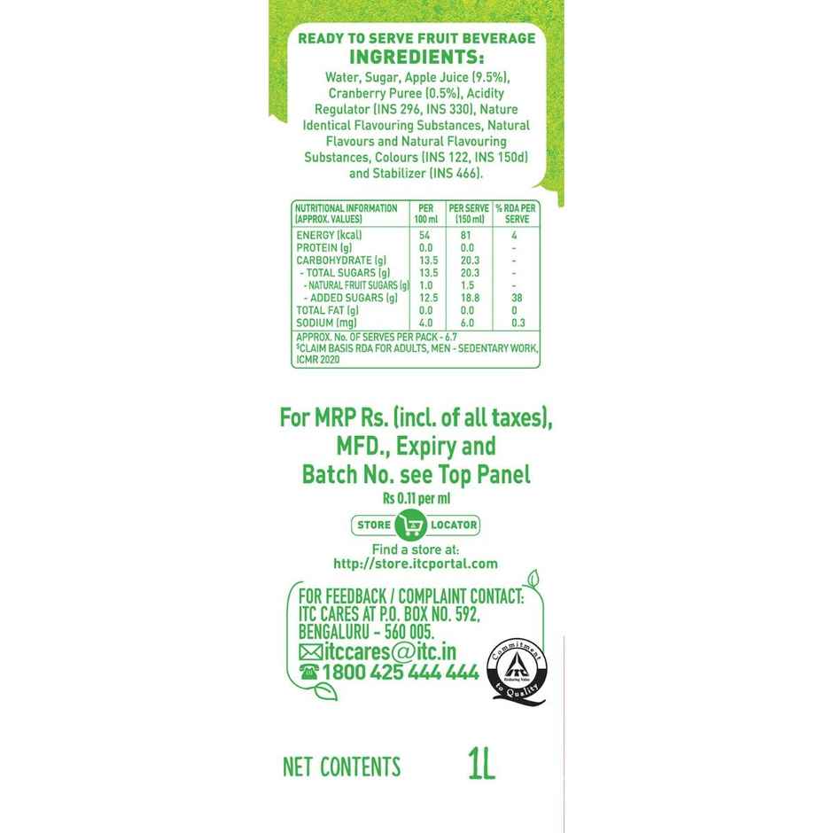 B Natural Cranberry Juice, 100% Pulp, No Concentrate