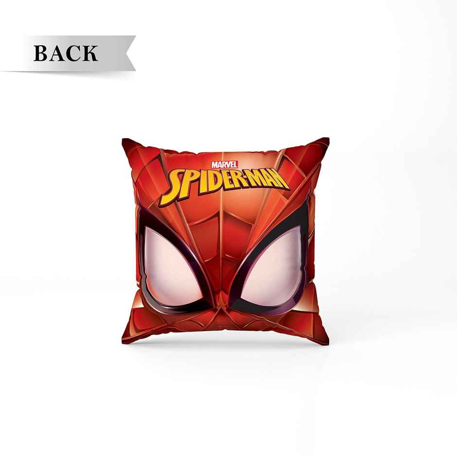 Sassoon Marvel Spiderman Reversible Printed Filled Cushion | Red | 40 x 40 cm