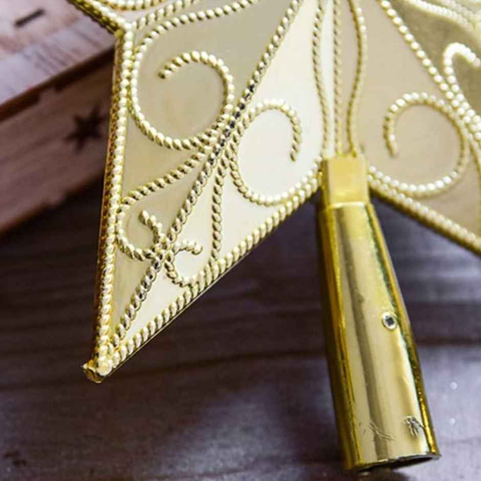 Christmas Tree Top Decorative Star | Golden | Picfest