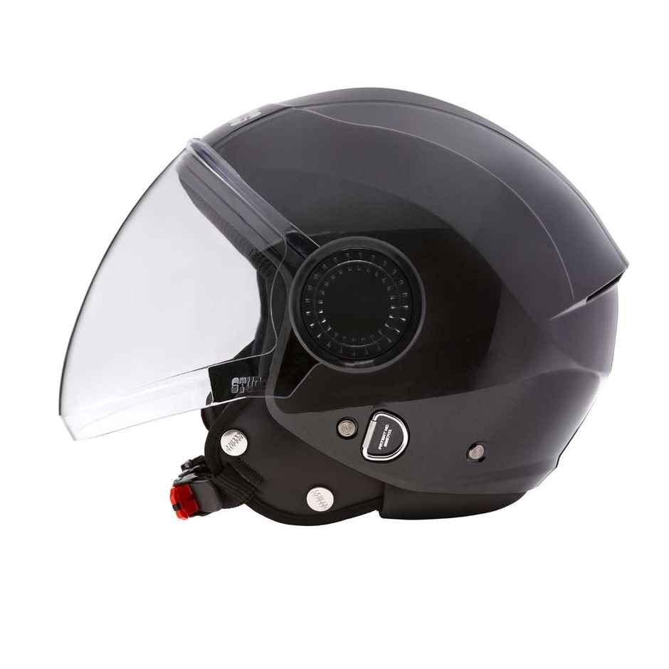 Studds Urban Isi Certified Open Face Motorcycle Helmet For Adults With Visor (Black - M)