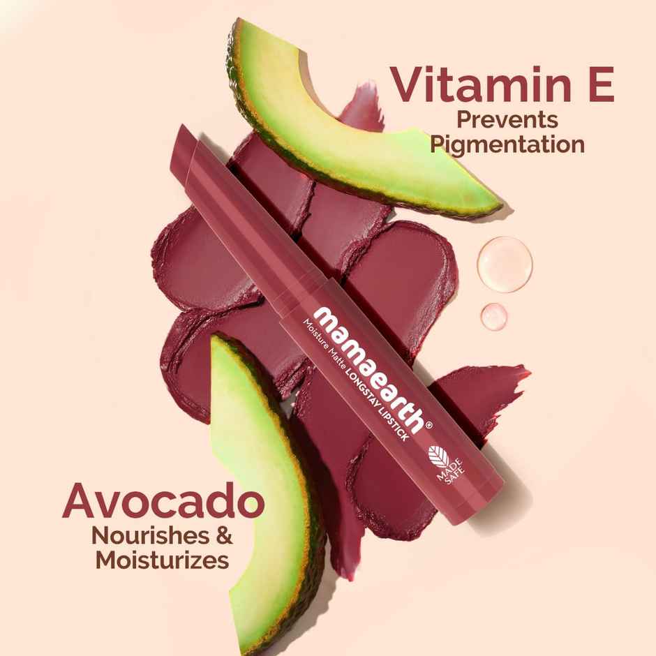 Mamaearth Moisture Matte Longstay Lipstick - 02 Plum Punch