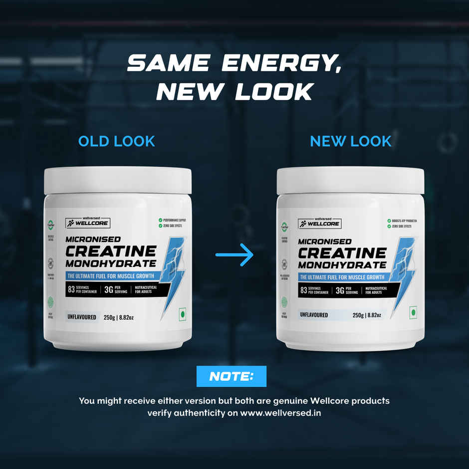 Wellcore Micronised Unflavored Creatine Monohydrate | 83 servings