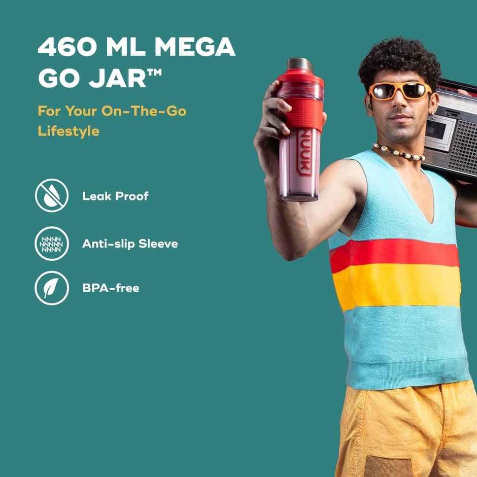 Nuuk Krush Blender | 6 Patended Titanium Blades | 24500 RPM Motor | 500W | Nuuk Red